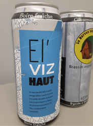 Canettes de bière El' VIZ HAUT et Le Refuge des brasseurs