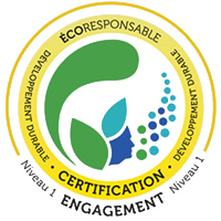 Logo Écoresponsable certification engagement niveau 1