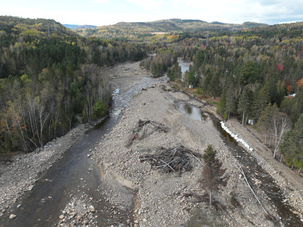 Vue d'ensemble après la crue du 8 octobre 2023 - Rivières des Mares