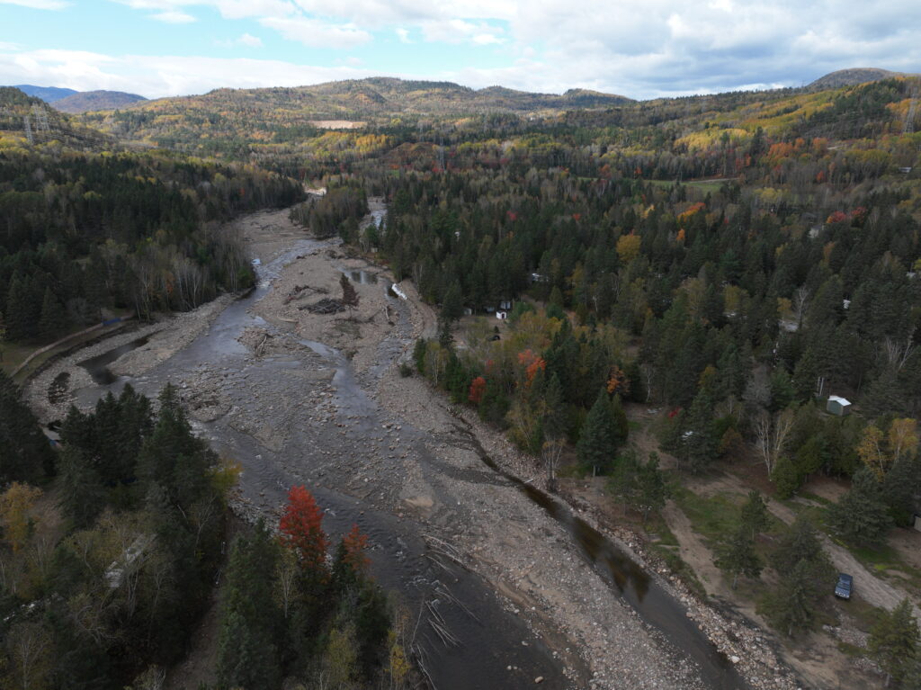 Vue d'ensemble après la crue du 8 octobre 2023 - Rivières des Mares